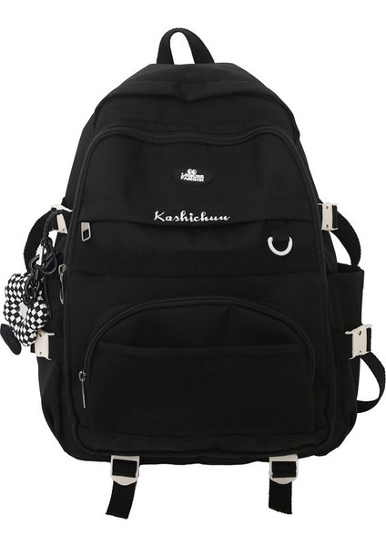 Yeni Moda Basit Öğrenci Sırt Çantası Kişiselleştirilmiş Rahat Trendy Okul Çantası Naylon Büyük Kapasiteli Sırt Çantası (Yurt Dışından)