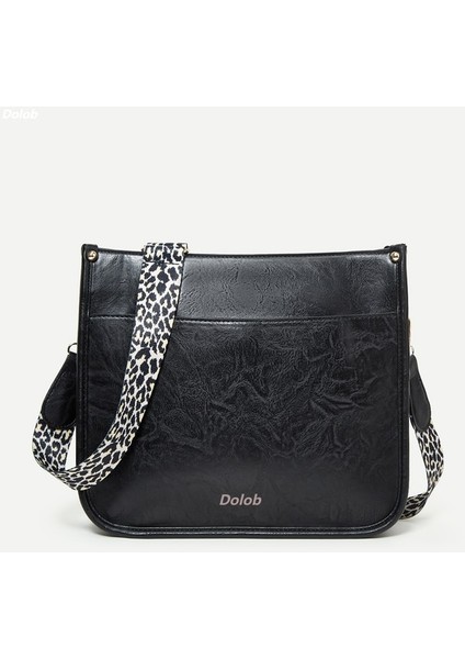Crossbody Kadın Çantası Kadın Çantası 2023 Avrupa ve Amerika Moda Crossbody Leopar Desenli Omuz Büyük Kapasiteli Tote Çanta (Yurt Dışından)