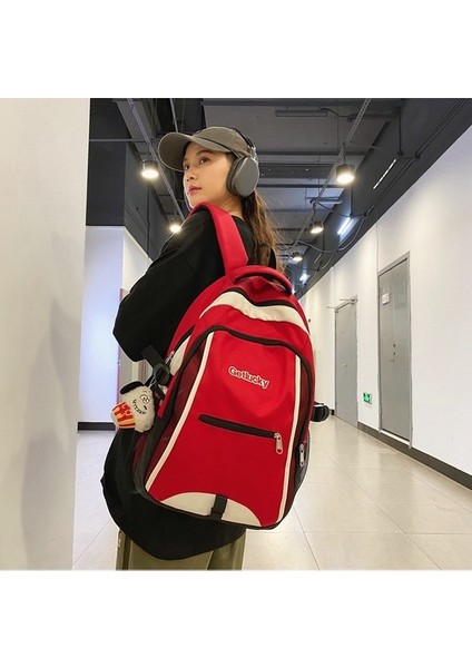 Yeni Okul Çantası Kız Öğrenci Amerikan Moda Niş Büyük Kapasiteli Dayanıklı Sırt Çantası (Yurt Dışından) fiyatları