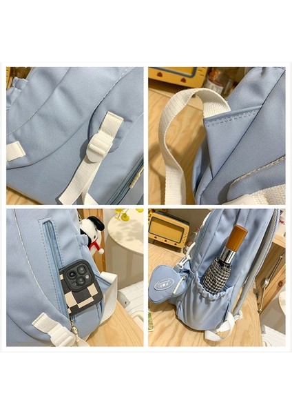 Yeni Üniversite Öğrencisi Sırt Çantası, Kadın Ortaokul Öğrencisi Okul Çantası, Bilgisayar Çantası, Basit ve Çok Yönlü Açık Hava Seyahati Sırt Çantası (Yurt Dışından) modelleri