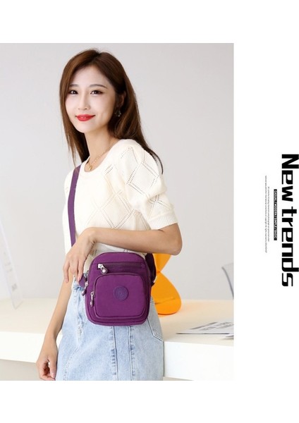 2023 Yeni Vahşi Küçük Çanta Naylon Yıkama Bezi Kadın Çantası Çok Bölmeli Cep Telefonu Çantası Rahat Düz Renk Anne Çantası (Yurt Dışından) fırsatları