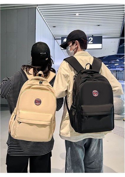 Okul Çantası Kadın Üniversite Öğrencisi 2023 Yeni Sokak Trendi Moda Büyük Kapasiteli Sırt Çantası Rahat Çift Sırt Çantası (Yurt Dışından)