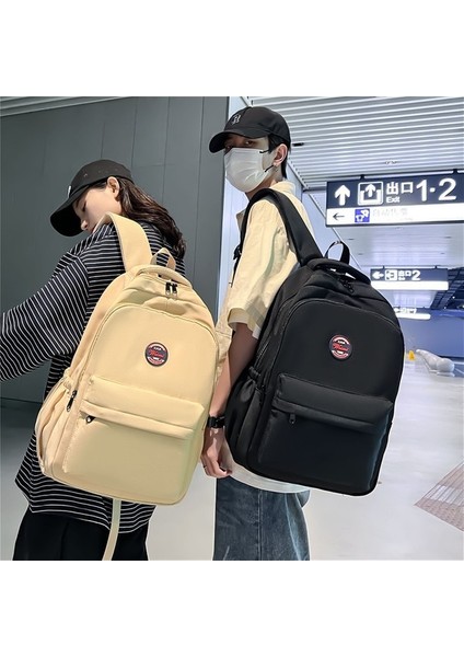 Okul Çantası Kadın Üniversite Öğrencisi 2023 Yeni Sokak Trendi Moda Büyük Kapasiteli Sırt Çantası Rahat Çift Sırt Çantası (Yurt Dışından)