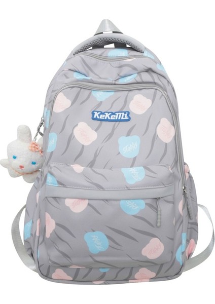 Tatlı Okul Çantası Kadın Üniversite Öğrencisi Moda Grafiti Büyük Kapasiteli Sırt Çantası Lise Ortaokul Öğrencisi Seyahat Sırt Çantası Trendi (Yurt Dışından)