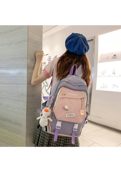 Okul Çantası Kadın Orta Okul Öğrencisi Sırt Çantası Ortaokul Öğrencisi Büyük Kapasiteli Sırt Çantası 4-6 Sınıf Okul Çantası Ortaokul Kız (Yurt Dışından) indirimleri