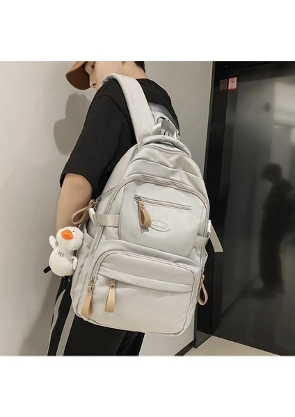 Okul Çantası 2023 Yeni Stil Düz Renk Tuval Rahat Sırt Çantası Kadın Üniversite Öğrencileri Için, Ortaokul Öğrencileri, Kore Tarzı Moda Erkekler Için Sırt Çantası (Yurt Dışından) modelleri