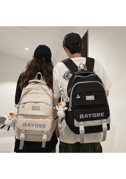 Okul Kadın Ins Kore Versiyonu Ortaokul Öğrencisi Büyük Kapasiteli Sırt Orta Okul Öğrencisi Mektup Trend Sırt Çantası (Yurt Dışından) modelleri