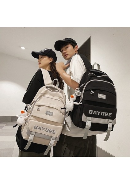 Okul Kadın Ins Kore Versiyonu Ortaokul Öğrencisi Büyük Kapasiteli Sırt Orta Okul Öğrencisi Mektup Trend Sırt Çantası (Yurt Dışından) indirimleri