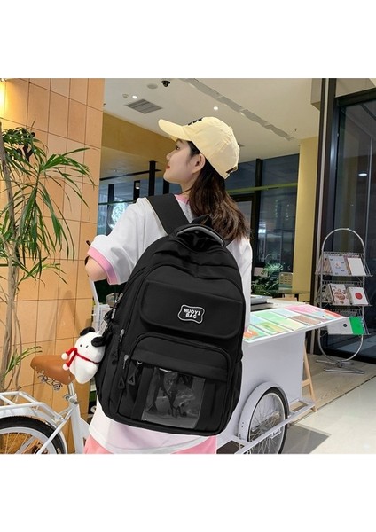 2023 Yeni Okul Stil Büyük Omuz Çantası Ortaokul Lisesi Öğrenci Okul Çantası Basit Sırt Çantası (Yurt Dışından) indirimleri