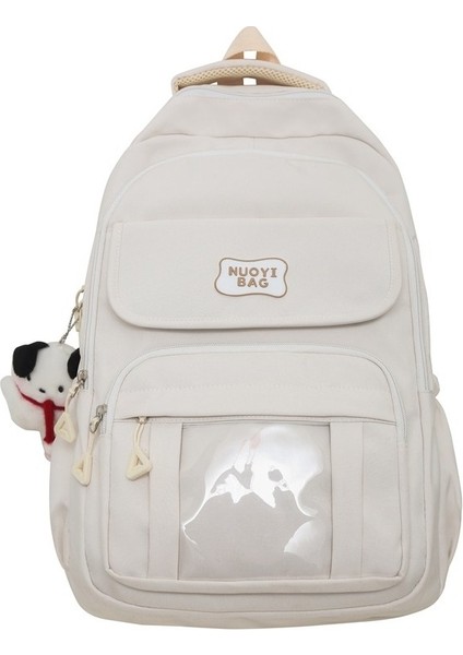 2023 Yeni Okul Stil Büyük Omuz Çantası Ortaokul Lisesi Öğrenci Okul Çantası Basit Sırt Çantası (Yurt Dışından)