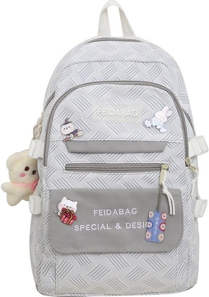 Sırt Japon Küçük Taze Eşleştirme Lise Öğrencisi Sırt Sevimli Kız Yumuşak Kız Çizgili Kampüs Sırt Çantası (Yurt Dışından)