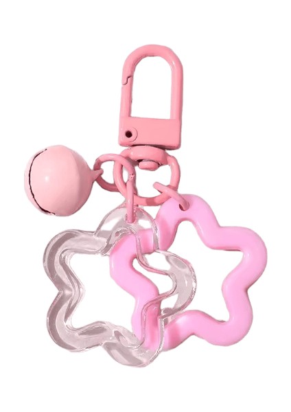 Şeker Renkli Akrilik Pentagram Anahtarlık Yıldız Çan Charms Anahtarlık Kulaklık Kılıfı Çanta Cüzdan Dekor Aksesuarları Çocuk Kız Hediyeleri (Yurt Dışından)