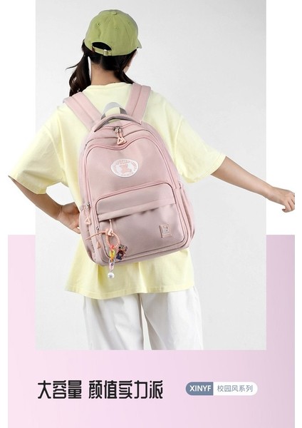 Sırt Çantası Kadın Ortaokul Öğrencisi Lise Öğrencisi Okul Çantası Kadın Büyük Kapasiteli Eğlence Seyahat Sırt Çantası Bilgisayar Sırt Çantası (Yurt Dışından) indirimleri