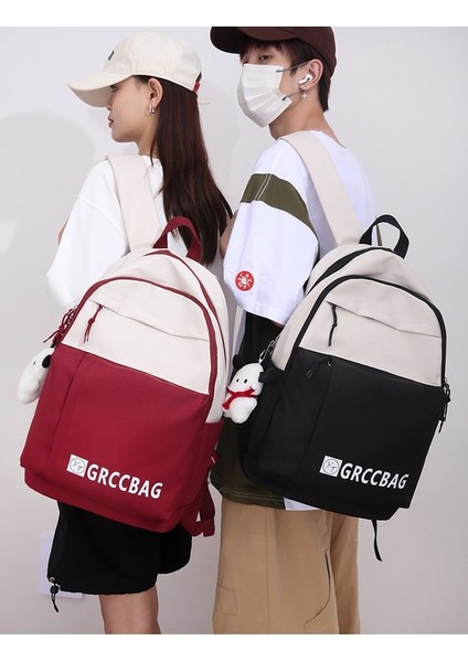 Ortaokul Öğrencisi Okul Çantası 2023 Yeni Gündelik Basit Büyük Kapasiteli Sırt Çantası Erkekler ve Kadınlar Klasik Tüm Maç Çift Sırt Çantası (Yurt Dışından) fırsatları