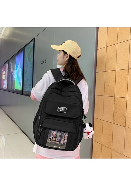 2023 Yeni Okul Stil Büyük Omuz Çantası Ortaokul Lisesi Öğrenci Okul Çantası Basit Sırt Çantası (Yurt Dışından) fiyatları