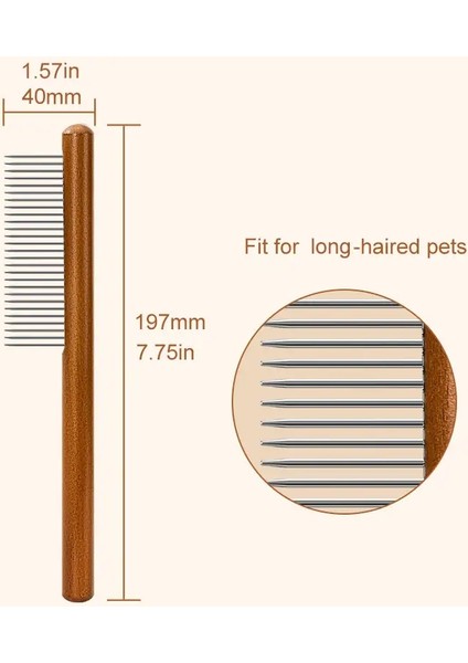 Pet Pire Tarağı Kedi Köpek Tarağı Pire Keneler Çıkarma Araçları Paslanmaz Çelik Tımar Fırçası Paspaslı Uzun Kısa Saç Evcil Hayvanlar (Yurt Dışından)