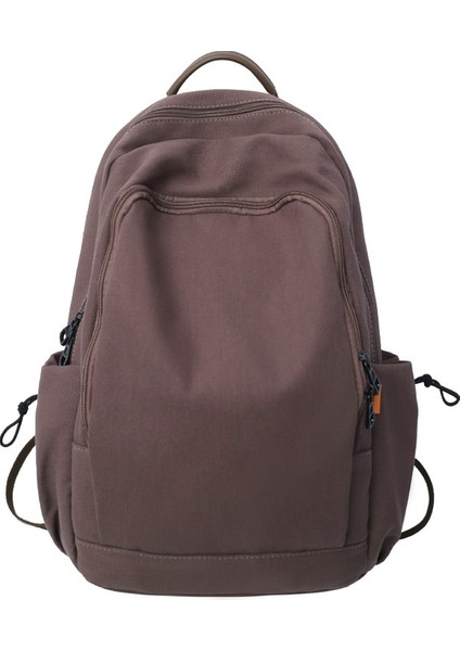 Üniversite Öğrencisi Okul Çantası Erkek 2023 Yeni Trend Düz Renk Eğlence Seyahat Sırt Çantası Basit Çift Sırt Çantası (Yurt Dışından)