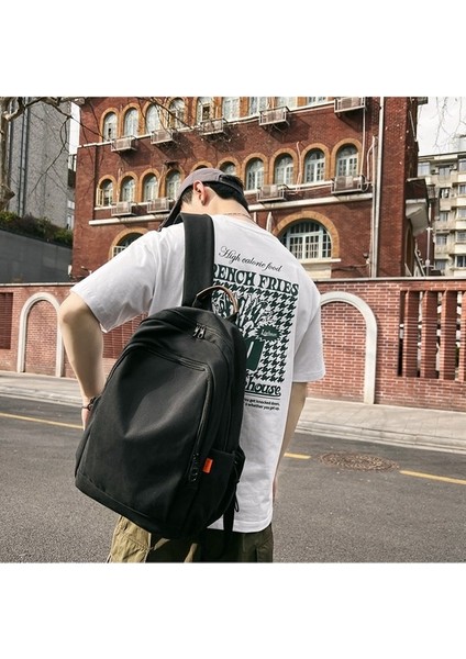 Üniversite Öğrencisi Okul Çantası Erkek 2023 Yeni Trend Düz Renk Eğlence Seyahat Sırt Çantası Basit Çift Sırt Çantası (Yurt Dışından) modelleri