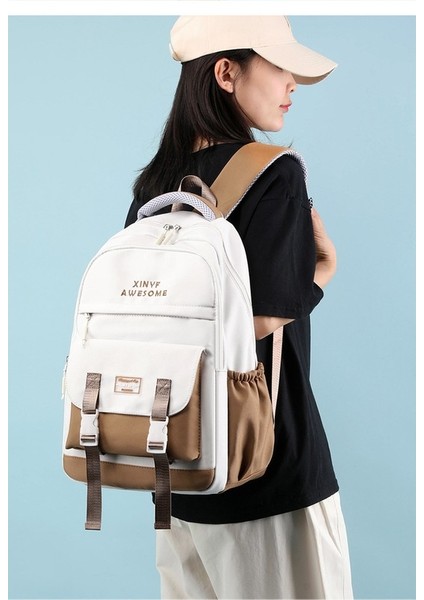 Öğrenci Okul Çantası Kadın Ortaokul Öğrencisi Hafif ve Basit Büyük Kapasiteli Sırt Çantası Lise Öğrencisi Kolej Öğrencisi Sırt Çantası Kız (Yurt Dışından) modelleri