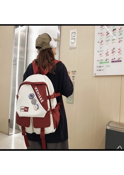 2023 Yeni Kız Moda Sırt Çantası Kişilik Sırt Çantası Erkek Üniversite Öğrencileri Lise Okul Çantası (Yurt Dışından) fiyatları