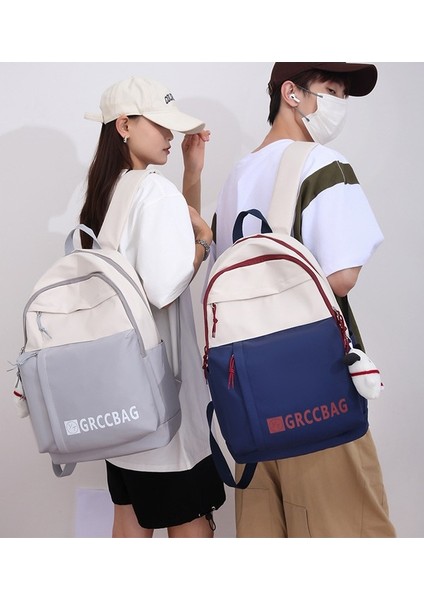 Ortaokul Öğrencisi Okul Çantası 2023 Yeni Gündelik Basit Büyük Kapasiteli Sırt Çantası Erkekler ve Kadınlar Klasik Tüm Maç Çift Sırt Çantası (Yurt Dışından) modelleri