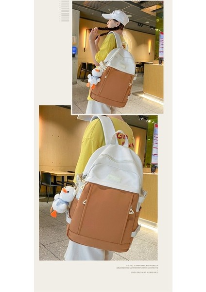 Rahat Sırt Çantası 2023 Yeni Trend Büyük Kapasiteli Ortaokul Öğrencisi Okul Çantası Açık Basit Seyahat Sırt Çantası (Yurt Dışından) fiyatları