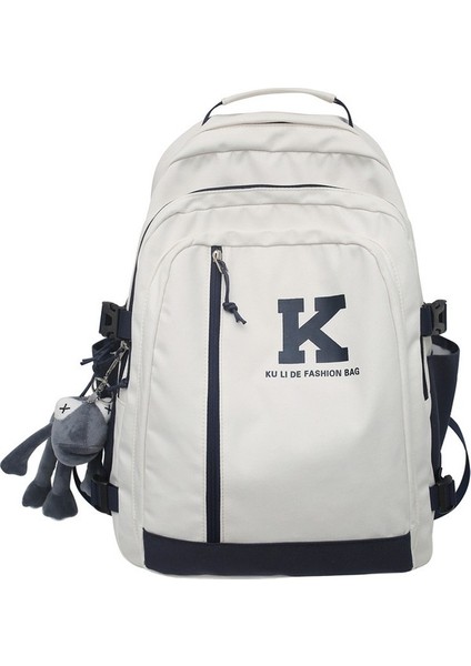 Okul Çantası Kadın Kore Versiyonu Lise Üniversite Öğrencisi Basit Büyük Kapasiteli Iş Kıyafeti Sırt Çantası Eğlence Seyahat Bilgisayar Sırt Çantası (Yurt Dışından)