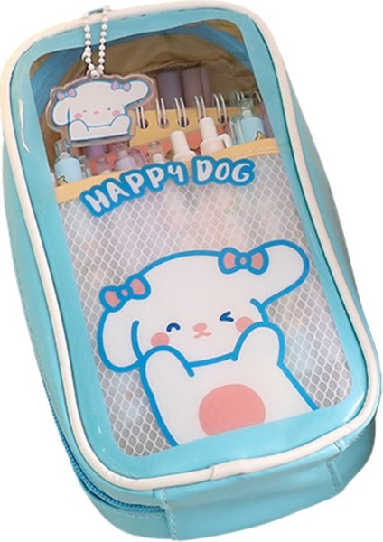 Şeffaf Büyük Kapasiteli Öğrenci Kalem Çantası Sevimli Koreli ve Japon Kız Kalem Kutusu (Yurt Dışından) modelleri