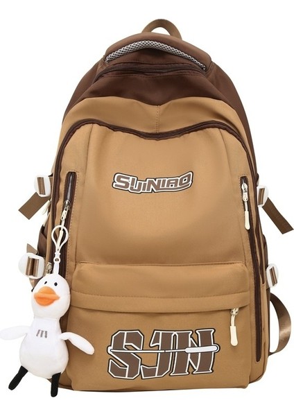 Yeni Pratik Büyük Kapasiteli Trend Hong Kong Çift Sırt Çantaları Kontrast Renkli Ortaokul ve Lise Öğrencileri Sırt Çantaları (Yurt Dışından)