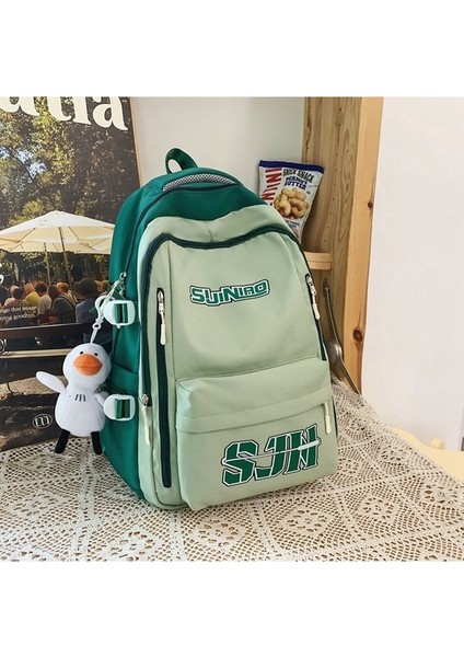 Yeni Pratik Büyük Kapasiteli Trend Hong Kong Çift Sırt Çantaları Kontrast Renkli Ortaokul ve Lise Öğrencileri Sırt Çantaları (Yurt Dışından) fırsatları