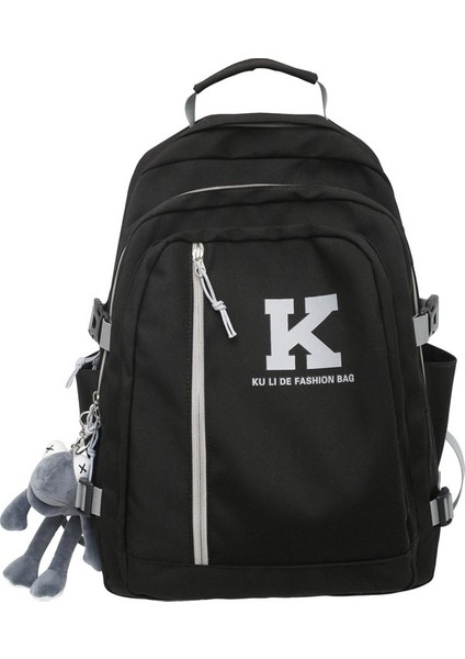 Okul Çantası Kadın Kore Versiyonu Lise Üniversite Öğrencisi Basit Büyük Kapasiteli Iş Kıyafeti Sırt Çantası Eğlence Seyahat Bilgisayar Sırt Çantası (Yurt Dışından)