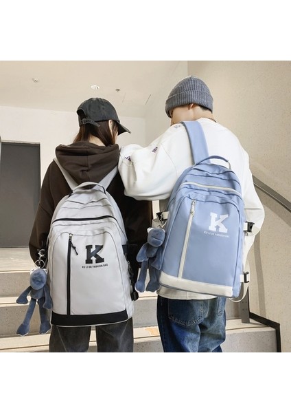 Okul Çantası Kadın Kore Versiyonu Lise Üniversite Öğrencisi Basit Büyük Kapasiteli Iş Kıyafeti Sırt Çantası Eğlence Seyahat Bilgisayar Sırt Çantası (Yurt Dışından) modelleri