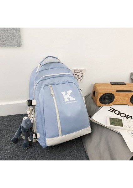 Okul Çantası Kadın Kore Versiyonu Lise Üniversite Öğrencisi Basit Büyük Kapasiteli Iş Kıyafeti Sırt Çantası Eğlence Seyahat Bilgisayar Sırt Çantası (Yurt Dışından) fırsatları