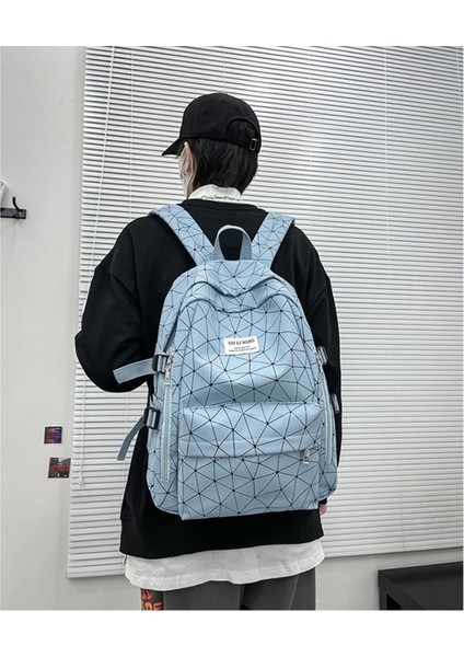 Pu Kaplı Geometrik Sırt Öğrenci Sırt Kadın Spor Sırt Çantası (Yurt Dışından) fırsatları