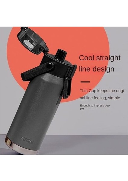 520ML 316 Paslanmaz Çelik Termos Kupası, Erkek ve Kız Öğrenciler Taşınabilir Sap Şişesi, Spor Açık Mekan Uzun Kalıcı Termos Kupası (Yurt Dışından) indirimleri