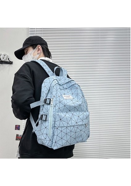 Pu Kaplı Geometrik Sırt Öğrenci Sırt Kadın Spor Sırt Çantası (Yurt Dışından) indirimleri