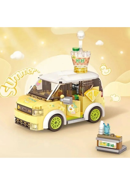 Yapı Taşları Mini Blok Şehir Serisi Food Truck Meyve/dondurma Mağazası Diy Oyuncak Dekorasyon Çocuklar Için Noel Hediyesi 4207-4210COLOR: 4209 (Yurt Dışından)
