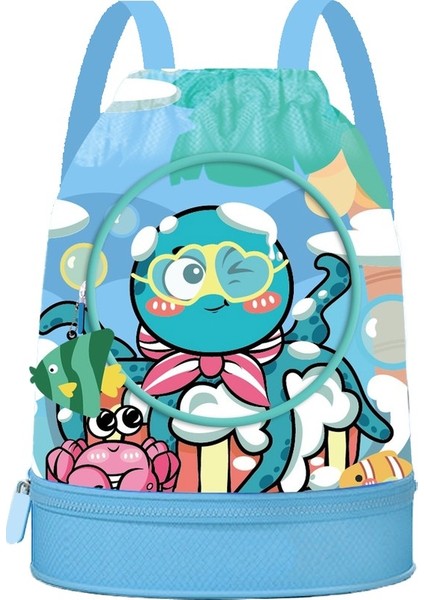 Çocuk Eğlence Çantası, Yüzme Çantası, Islak ve Kuru Ayırma Plaj Sırt Çantası, Su Geçirmez Saklama Çantası (Yurt Dışından)