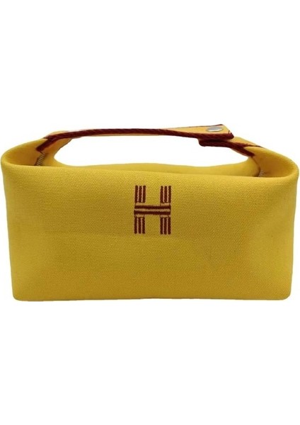 Tuval Kumaş Büyük Kapasiteli Taşınabilir Seyahat Çantası - Sarı (Yurt Dışından)