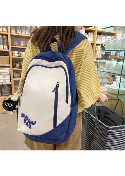 Okul Çantası Kadın Lise Öğrencisi Amerikan Retro Büyük Kapasiteli Sırt Çantası Kore Tarzı Modaya Uygun Çok Yönlü Ortaokul Öğrencisi Sırt Çantası (Yurt Dışından) modelleri