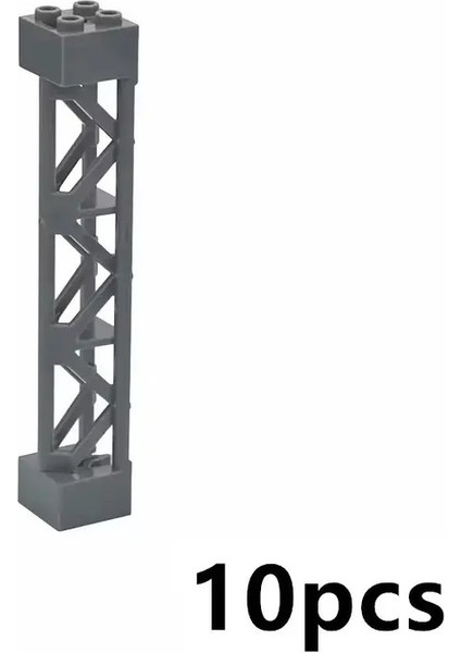 Yapı Taşları Bölüm 10PCS Moc Sütunlar Tuğlalar 2X2X10 Destek Table Plakası Köprüsü Sütun Kirdir Braket Sütun Oyuncakları Uyumlu 95347 Renk: 95347-DARK Gri (Yurt Dışından)