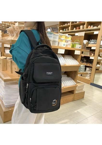 Kız Erkek Çocuklar, Ortaokul ve Lise Öğrencileri, Erkek Üniversite Öğrencileri Için Büyük Kapasiteli Okul Çantası, Basit Sırt Çantası (Yurt Dışından) modelleri