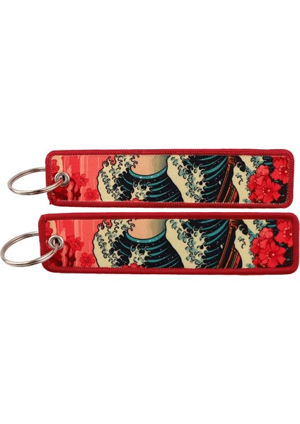 Van Gogh Nakış Anahtarlıklar Japon Dalgaları Anahtar Etiketleri Motosikletler Arabalar Için Anahtarlık Anahtarlık Aksesuarlar Takı Chaveiro Hediyelerrenk: 2 / Boyut: 3CMX13 cm (Yurt Dışından)