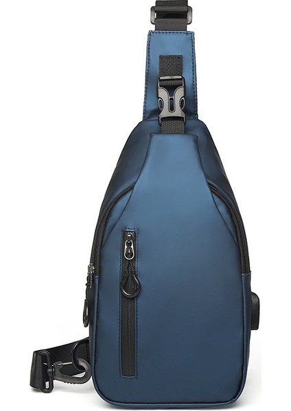 Erkek Çantası Açık Büyük Kapasiteli Erkek Göğüs Çantası Moda Basit Rahat Moda Tek Omuz Messenger Çanta (Yurt Dışından)