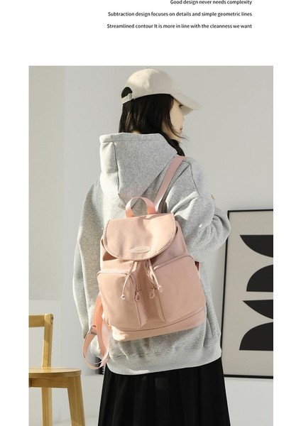 2023 Yeni Moda Çevirme Büyük Kapasiteli Sırt Çantası Rahat Naylon Bez Çanta Kadın Üniversite Öğrencisi Okul Çantası (Yurt Dışından) fiyatları