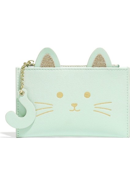 Kadın Sevimli Kedi Baskılı Cüzdan Dayanıklı Kullanım Yumuşak Dokunuşlu Cüzdan (Yurt Dışından)