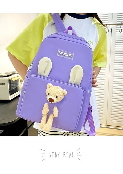 Okul Çantası Kadın Ortaokul Öğrencisi Sevimli Ilkokul Öğrencisi Sırt Çantası Lise Büyük Kapasiteli Sırt Çantası (Yurt Dışından) fırsatları