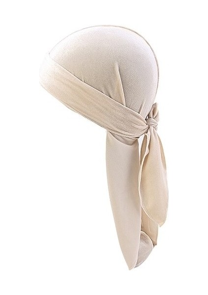 F Fityle Bandana Şapka Uzun Kuyruklu- Mavi Kadife (Yurt Dışından)