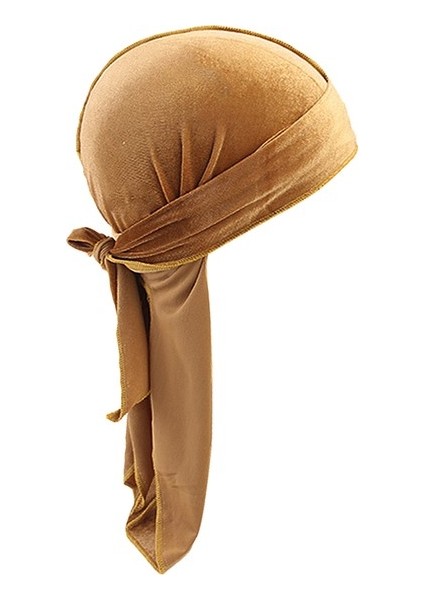 F Fityle Bandana Şapka Uzun Kuyruklu- Mavi Kadife (Yurt Dışından)