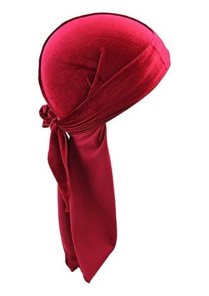 F Fityle Bandana Şapka Uzun Kuyruklu- Mavi Kadife (Yurt Dışından)